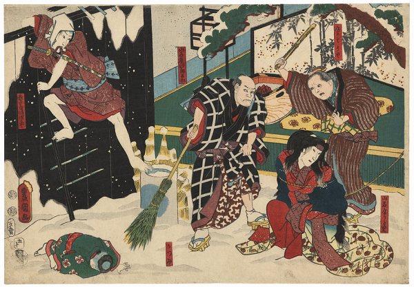 Urazato and Tokijirō in the Snow-Torment Scene